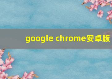 google chrome安卓版